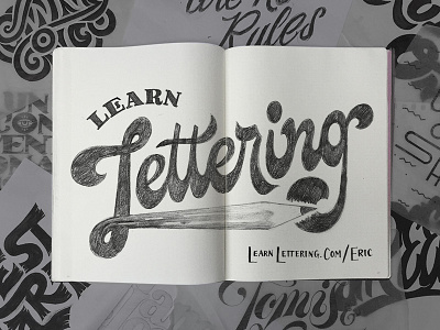 Learn Lettering course learn lettering pencil script sketch