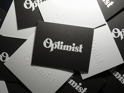 Optimist Letterpress Prints card lettering letterpress optimist print serif type