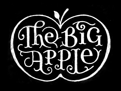 The Big Apple Sketch apple curl lettering nature new york organic serif sketch spiral typography