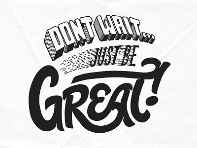 Just Great 2016 great hand lettering lettering new year sketch