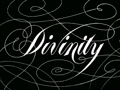 Divinity (iPad Pro Sketch) balance divine flourish flow lettering motion script sketch swash