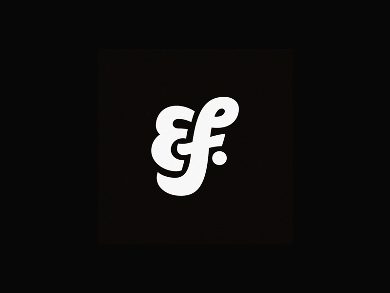 Efdot Monogram (Animation) animation bold branding curve design dot flow identity logo monogram motion script