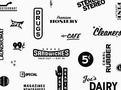 Stereo Stereo lettering new york nyc pattern sign painter signage type typography vintage wallpaper