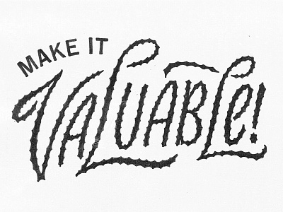 3 Types of Value capitals flow free lettering script spikes style valuable