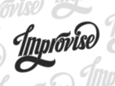 Improvise chicago improvise jazz lettering script