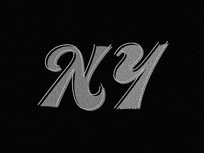 New York cursive lettering line new york ny script texture