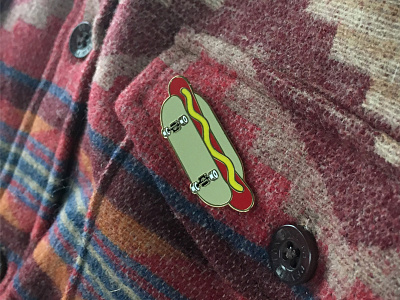 Skate Dog Pins Available dog enamel fun hotdog icon illustration pin skate skateboard skateboarding weenie