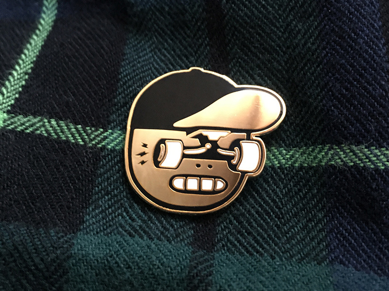 Tunnel Vision Enamel Pin enamel pin illustration face icon emoji skate skateboarding tunnel vision enamel pin