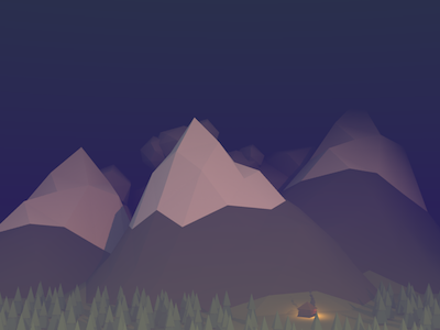 Mountain Nights low poly