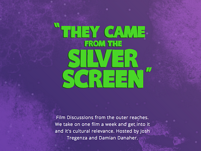 They Came From The Silver Screen Screen - New Site redesign website