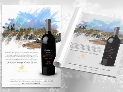 MAGAZINE AD | HUENTALA WINES art direction copywriting creativity design graphic design illustrator photoshop wine