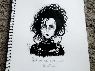 Edward Scissorhands art drawing illustration sketch