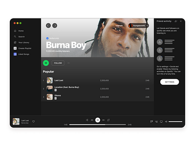 Spotify design