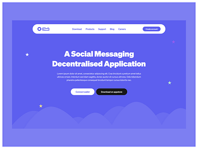 Chat - A dApp social messaging app app blockchain clean dapp design figma minimal ui
