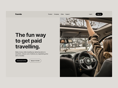 Funride app branding clean design figma logo minimal ui