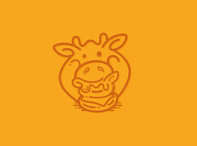 Cow burger branding burger cheese cow creative fast food illustrator logo logodesign restaurant vector vector art yellow