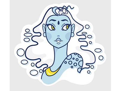 Magic blue women blue creative design graphic design illustrator vector vector art vector illustration women