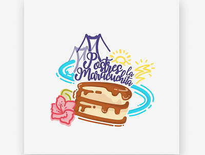 Identidad del Zulia para Chile "Postres la Maracuchita" branding cake creative design illustrator logo sugar vector art