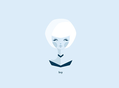 Blue woman - Ivy caracter creative designs girl character illustration illustrator vector vector art vector illustration women