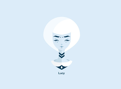 Blue woman - Lucy caracter creative design illustration illustrator vector vector art vector illustration