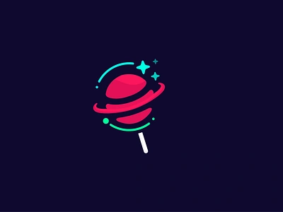 Lollipop brandidentity branding candy creative desing food indentity logo logo design lolipop planet saturn sugar sweet vector vector art