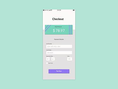 Daily UI :: Day 002 :: Credit Card Checkout