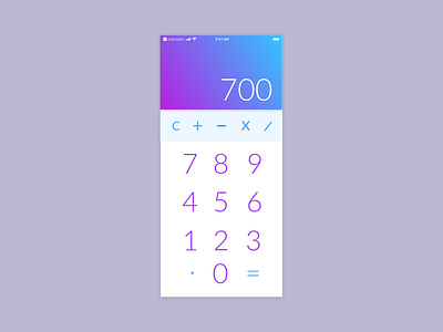 Daily UI :: Day 004 :: Calculator app design minimal typography ui vector web