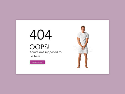 Daily UI :: Day 008 :: 404 page