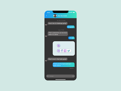 Daily UI :: Day 013 :: Direct Messaging app branding design minimal typography ui ux vector