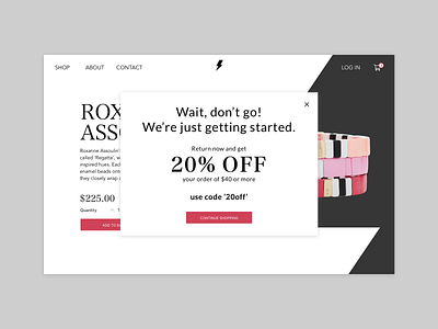 Daily UI // Day 016 // Pop Up branding design minimal typography ui ux vector web