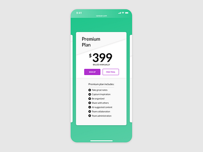 Daily UI // Day 030 // Pricing