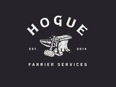 Hogue Farrier Services brand branding design illustration illustrator logo logo design