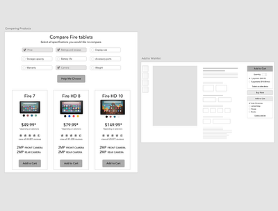 ReAmazon: Wireframes adobe xd adobexd amazon ecommerce online shop redesign shop ux wireframe