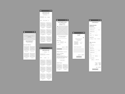 Splendigift - Gift Ordering & Delivery Service adobexd design ecommerce figma ux wireframe wireframing wires