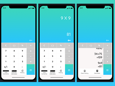 #DailyUI 4- Standard Calculator app design flat illustration ui ux uxui