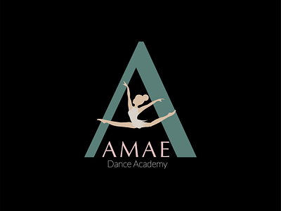 Amae Logo adobe illustrator aerial ballet branding design gymnastic illustration logo typography
