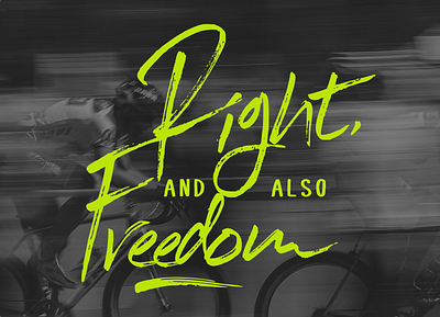 Right and also Freedom branding brush graphic design illustration lettering logo script typography vector