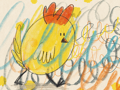 Abriendo paso... cartoon chicken illustration procreate sketch