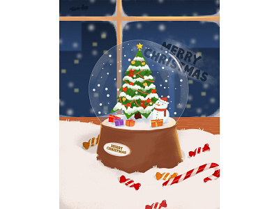 Merry christmas design illustration