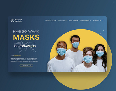 Daily UI #3: Landing Page (above the fold) adobephotoshop adobexd corona virus dailylogochallenge dailyui design graphicdesign stayhome uxuidesign webdesigns