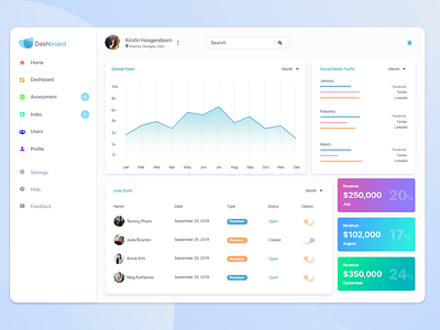 Daily UI Day #18: Analytics Chart by Kirstin Hoogendoorn on Dribbble