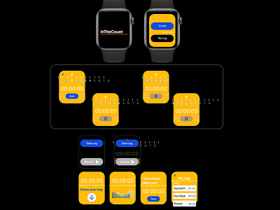 watchOS UI timer app apple buttons challenge design flat timer ui watch watchos