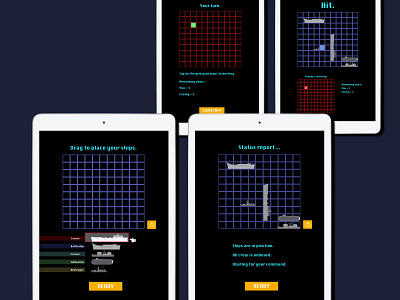 Battle Ship Tablet Game Ideation adobexd animation app design flat friends illustration interfacedesign ui ux