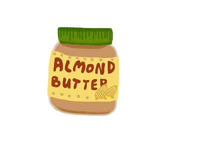 almond butter art adobe photoshop almond butter design flat illustration