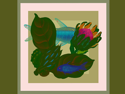 Aqua Dreams 10/16 animal earth fish flower illustration love plant xiweiwei