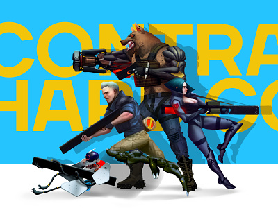 Contra Hard Corps character concept contra game redesign