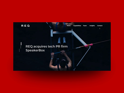 REQ Website Hero branding interaction design prototype ui ux website