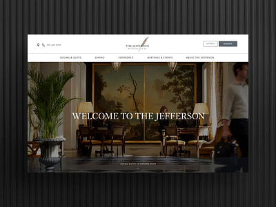 Jefferson Hotel Website Prototype branding interaction design prototype ui ux website