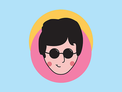 John Lennon Illustration beatles brand cream design illustration pastel paul mccartney poster print rock the beatles