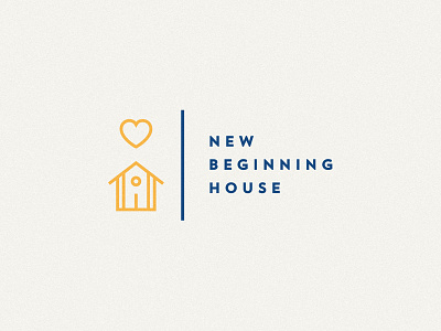 New Beginning House Logo Design badge brand branding goodtype handmade lettering logo monogram outdoors stamp texture vintage